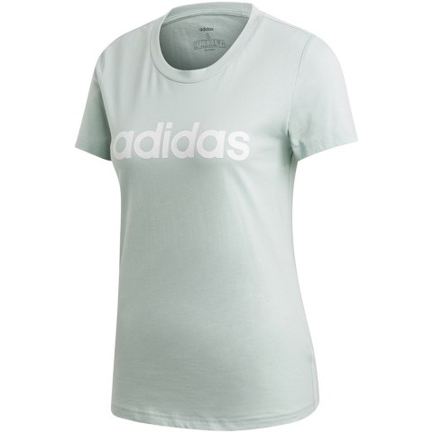 Koszulka damska adidas W Essentials Linear Slim Tee miętowa FM6424