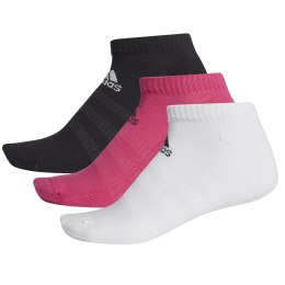 Skarpety adidas Cush Low 3 pack białe, różowe, czarne DZ9386