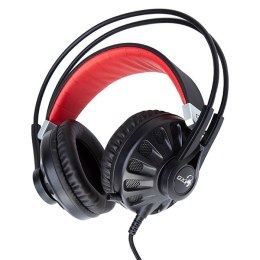 Genius GX GAMING HS-G680, Gaming Headset, słuchawki z mikrofonem, regulacja głośności, czarno/czerwony, 7.1 surround (virtual), 