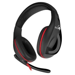 Genius GX Gaming LYCHAS HS-G560, Gaming Headset, słuchawki z mikrofonem, regulacja głośności, czarno/czerwony, USB