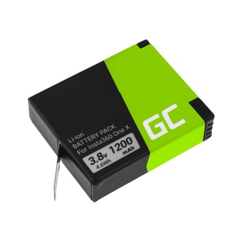 Bateria Green Cell do aparatów kamery INSTA360 ONE X 3.8V 1200mAh
