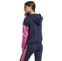 Bluza damska Reebok Training Essentials Linear Logo FL Fullzip granatowo-różówo-biała FU2249