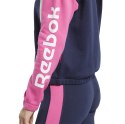 Bluza damska Reebok Training Essentials Linear Logo FL Fullzip granatowo-różówo-biała FU2249