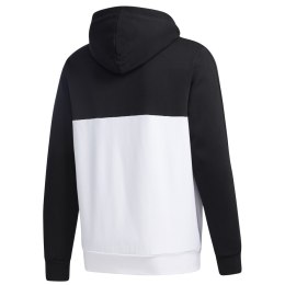 Bluza męska adidas Essentials Colour block Hooded Tracktop czarno-biała GD5503