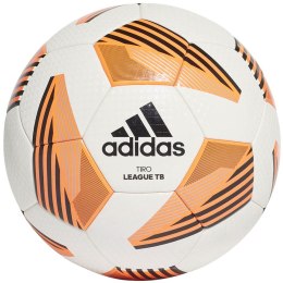 Piłka nożna adidas Tiro League TB biało-pomarańczowa FS0374
