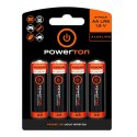 Bateria alkaliczna, AA, 1.5V, Powerton, box, 10x4-pack, PROMO 4-pack 9+1 GRATIS (36+4 szt GRATIS)