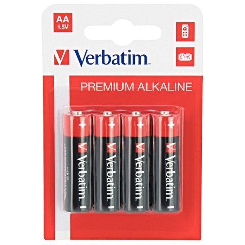 Bateria alkaliczna AA 1.5V Verbatim blistr 4-pack 49921