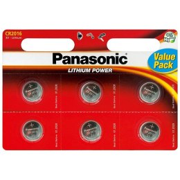 Bateria litowa, CR2016, 3V, Panasonic, blistr, 6-pack