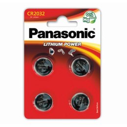 Bateria litowa, CR2032, 3V, Panasonic, blistr, 4-pack