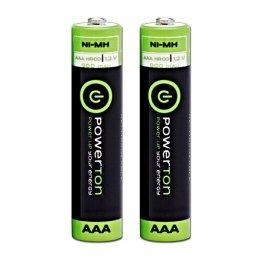 Baterie Ni-MH, AAA akumulatorki, 1.2V, 900 mAh, Powerton, blistr, 2-pack