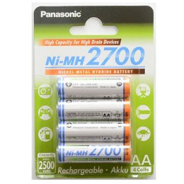 Baterie fabrycznie ładowane, AA, 1.2V, 2700 mAh, Panasonic, blistr, 4-pack