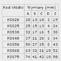 KŁÓDKA ŻELIWNA, ZATRZASKOWA KSS40 - 3 KLUCZE