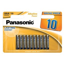 Bateria alkaliczna, AAA, 1.5V, Panasonic, blistr, 10-pack