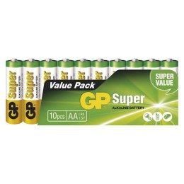 Bateria alkaliczna, AA, 1.5V, GP, Folia, 10-pack, SUPER