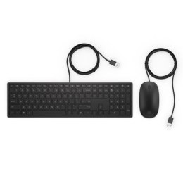HP Pavilion Deskset 400, Zestaw klawiatur SK, przewodowa (USB), czarna