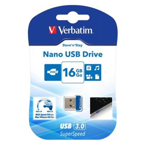 Verbatim USB flash disk, 3.0, 16GB, Store,N,Stay, 98709