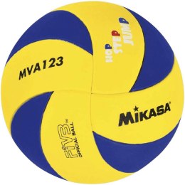 Piłka siatkowa Mikasa żółto-niebieska MVA 123