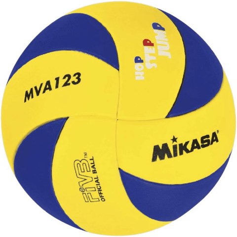Piłka siatkowa Mikasa żółto-niebieska MVA 123