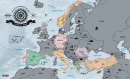 Wycierana Mapa Europy