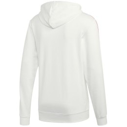 Bluza męska adidas Real Madrid 3 Stripes Fullzip Hoody biało-czerwona GH9995