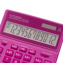 Citizen Kalkulator SDC444XRPKE, różowa, biurkowy, 12 miejsc, podwójne zasilanie