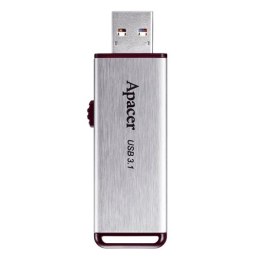 Apacer USB flash disk, USB 3.0 (3.2 Gen 1), 64GB, AH35A, srebrny, AP64GAH35AS-1, USB A, z wysuwanym złączem