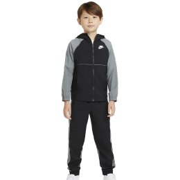 Dres dla dzieci Nike Sportswear Woven Track Suit czarno-szary CU9293 011