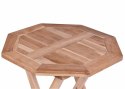 Składany stolik ogrodowy DIVERO z drewna tekowego Ø 60cm
