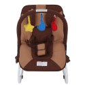 Fotel bujany dla dzieci, brązowy, 65 x 42 x 62 cm