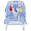 Fotel bujany dla dzieci, niebieski, 65 x 42 x 62 cm