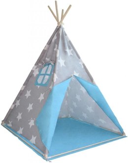 Namiot tipi dla dzieci, niebiesko-szary, z akcesoriami