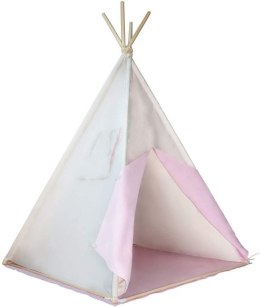Namiot tipi dla dzieci, różowo-beżowy, z dodatkami