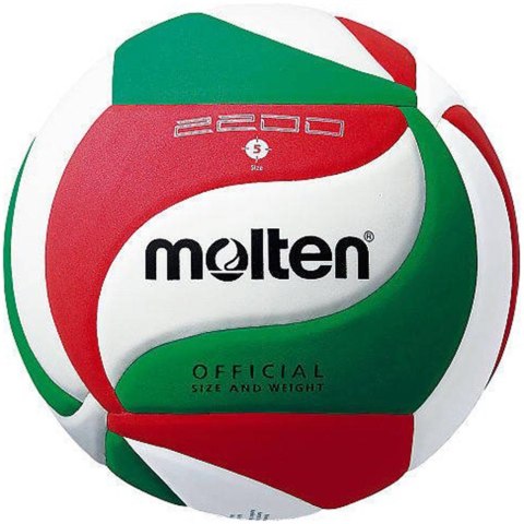 Piłka siatkowa Molten biało-zielono-czerwona V5M2200