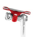 Uchwyt telefonu komórkowego Bone Bike Tie 3 Pro, na rower, regulowany rozmiar, czerwony, 4.7-7.2", silikon, nocowany na trzonku 