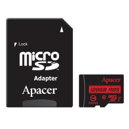 Apacer karta pamięci Secure Digital, 128GB, micro SDXC, AP128GMCSX10U5-R, UHS-I U1 (Class 10), z adapterm