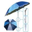 PARASOL PLAŻOWO OGRODOWY 220CM MELANŻ NIEBIESKO BIAŁY