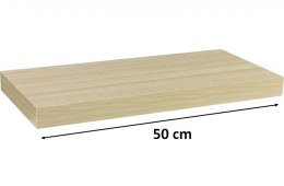 Półka ścienna STILISTA Volato kolor jasnego drewna, 50 cm