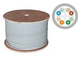 Kabel U/UTP kat.6 PVC Eca 4x2x23AWG 500m 25 lat gwarancji, badanie jakości laboratorium INTERTEK (USA)