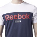 Koszulka męska Reebok TE BL SS Tee biało-niebieko-czerwona FI1949