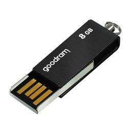 Goodram USB flash disk, USB 2.0, 8GB, UCU2, czarny, UCU2-0080K0R11, USB A, z obrotową osłoną