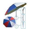 PARASOL PLAŻOWO OGRODOWY 220CM NIEBIESKO CZERWONY