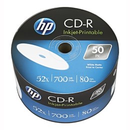 HP CD-R, CRE00070WIP-3, 50-pack, 700MB, 52x, 80min., 12cm, Printable, bulk, Standard, do archiwizacji danych