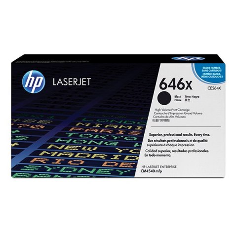 HP oryginalny toner CE264X, black, 17000s, HP 646X, HP LaserJet CM4540, O