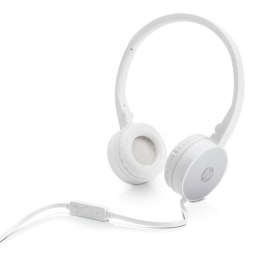 HP H2800, słuchawki z mikrofonem, regulacja głośności, biało-srebrny, klasyczna typ 3.5 mm jack