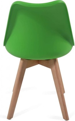 Zestaw krzeseł do jadalni z plastikowym siedziskiem, 2 szt.,