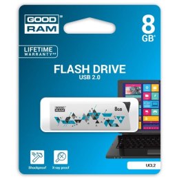 Goodram USB flash disk, USB 2.0, 8GB, UCL2, biały, UCL2-0080W0R11
