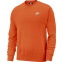 Bluza męska Nike Club Crw Bb pomarańczowa BV2662 837