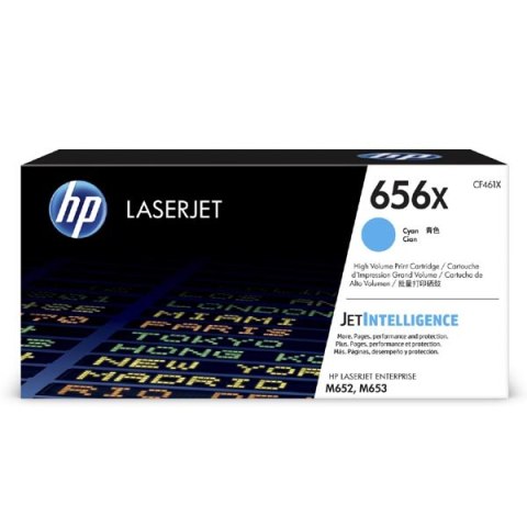 HP oryginalny toner CF461X, cyan, 22000s, HP 656X, high capacity, HP LaserJet Enterprise M652,652dn,652n,653,653dn,653x, O