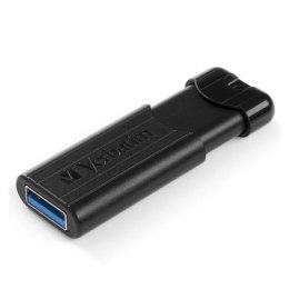 Verbatim USB flash disk, USB 3.0 (3.2 Gen 1), 64GB, PinStripe, Store N Go, czarny, 49318, USB A, z wysuwanym złączem