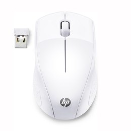 HP mysz HP 220 Wireless Mouse Snow white, 1600DPI, 2.4 [GHz], optyczna Blue LED, 3kl., 1 scroll, bezprzewodowa, biała, 1 szt AA,